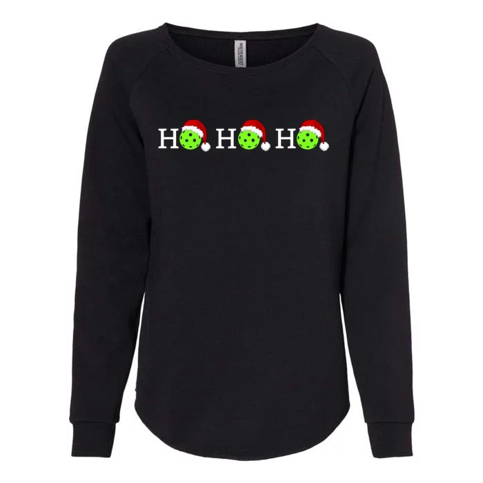 Pickleball Ho Ho Ho Christmas Gift Womens California Wash Sweatshirt