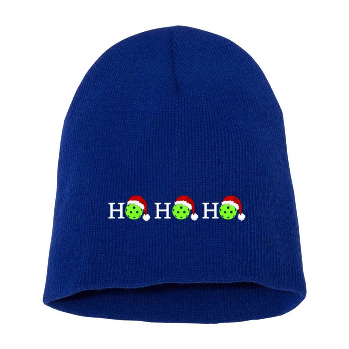 Pickleball Ho Ho Ho Christmas Gift Short Acrylic Beanie