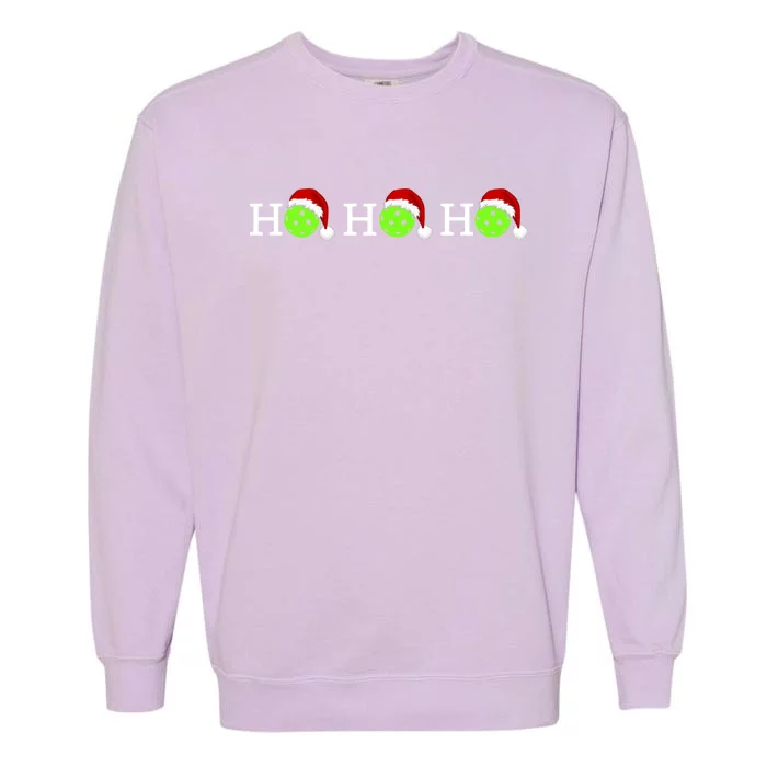 Pickleball Ho Ho Ho Christmas Gift Garment-Dyed Sweatshirt