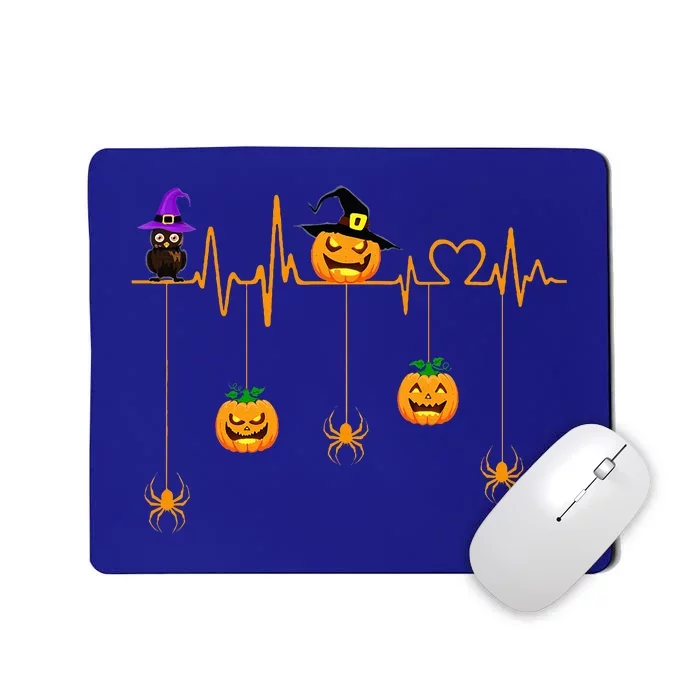 Pumpkin Heartbeat Halloween Costume Mousepad