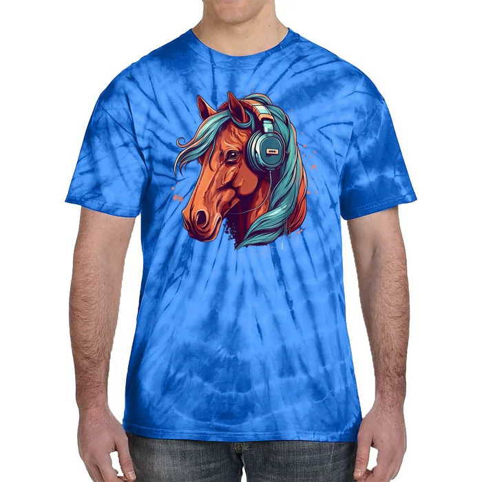 Passion Horses Headphones Music Video Games Gamer Tie-Dye T-Shirt