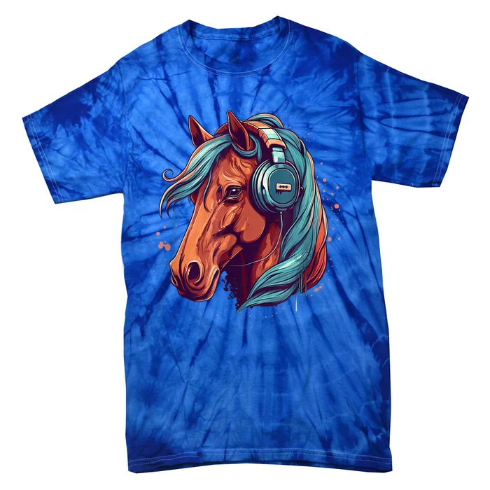 Passion Horses Headphones Music Video Games Gamer Tie-Dye T-Shirt