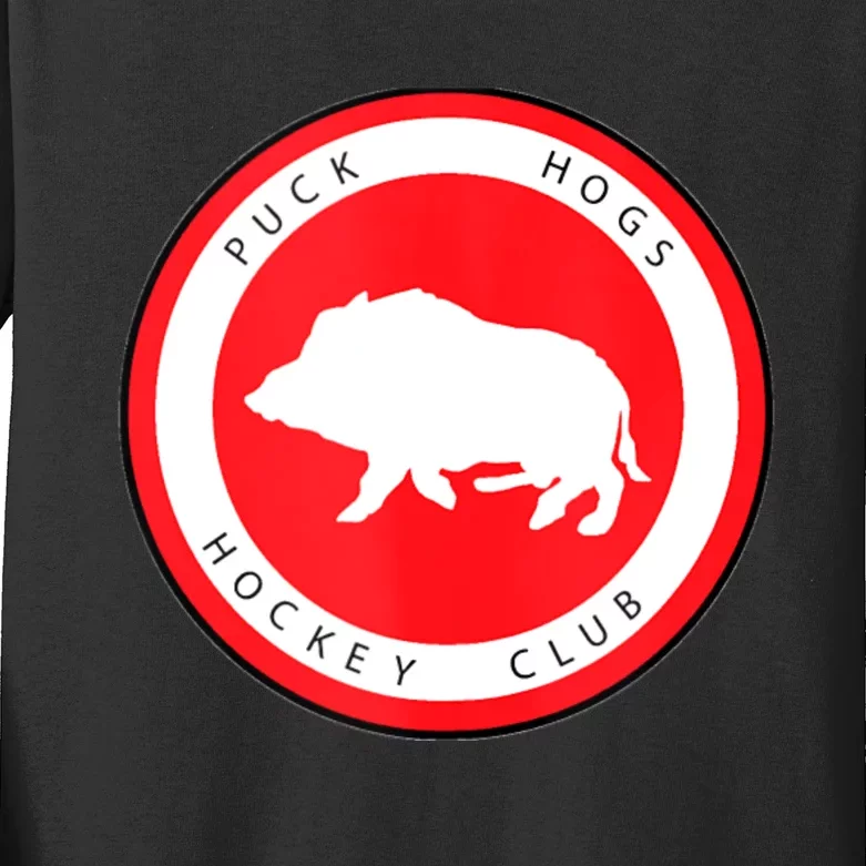 Puck Hogs Hockey Club Kids Long Sleeve Shirt