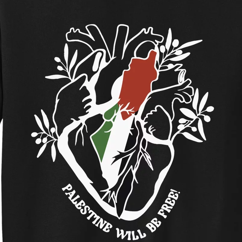 Palestine Heart Human Rights Palestine Free Freedom Palestine Flag Sweatshirt