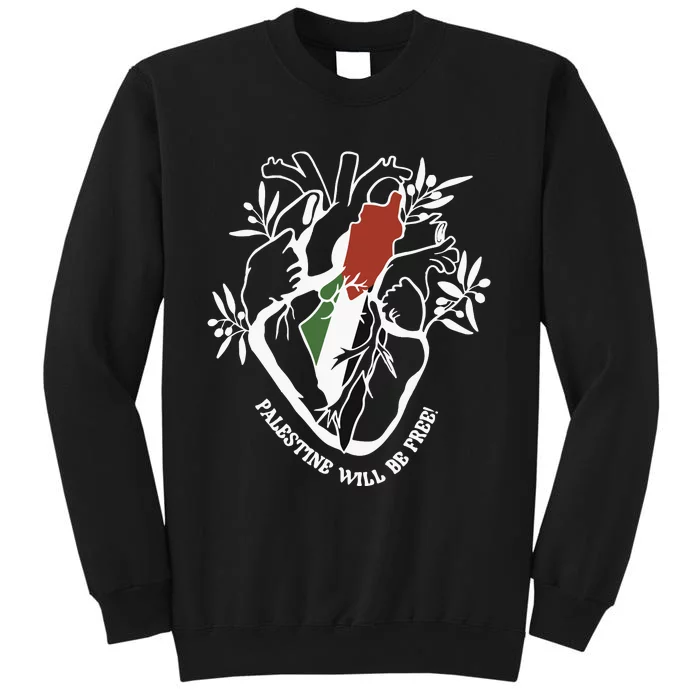 Palestine Heart Human Rights Palestine Free Freedom Palestine Flag Sweatshirt