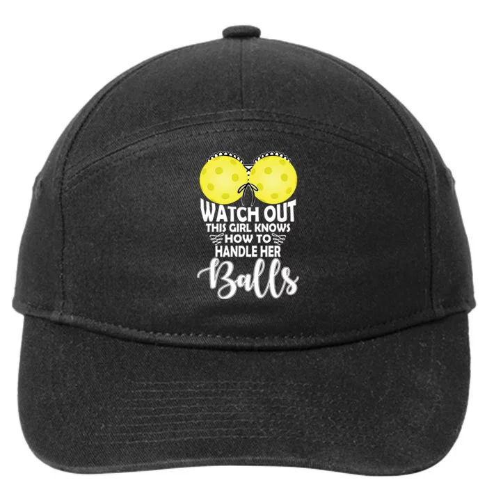 Pickleball Handle Her Balls 7-Panel Snapback Hat