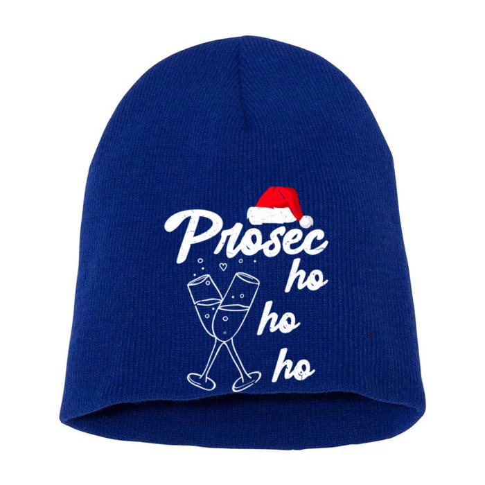 Prosec Ho Ho Ho Funny Presecco Christmas Vacation Gift Short Acrylic Beanie