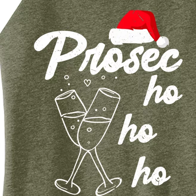 Prosec Ho Ho Ho Funny Presecco Christmas Vacation Gift Women’s Perfect Tri Rocker Tank