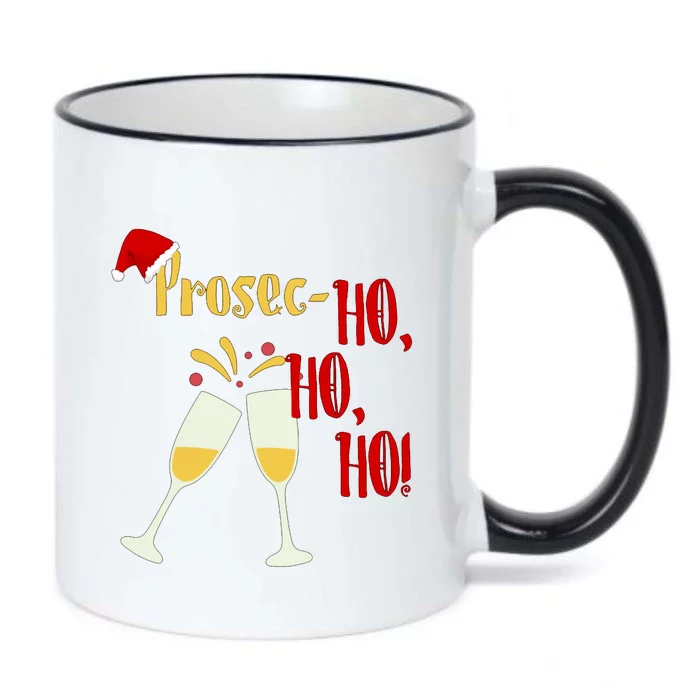 Prosec Ho Ho Ho Funny Wine Lover Christmas Celebration Black Color Changing Mug