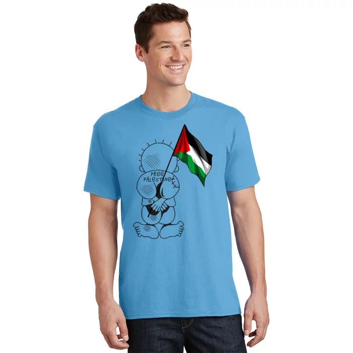 Palestine Hanzala Holding Palestinian Flag Free Palestine Gift T-Shirt