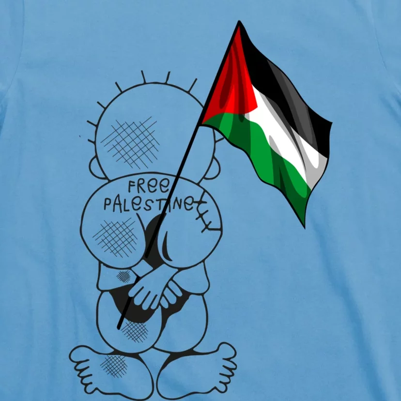 Palestine Hanzala Holding Palestinian Flag Free Palestine Gift T-Shirt