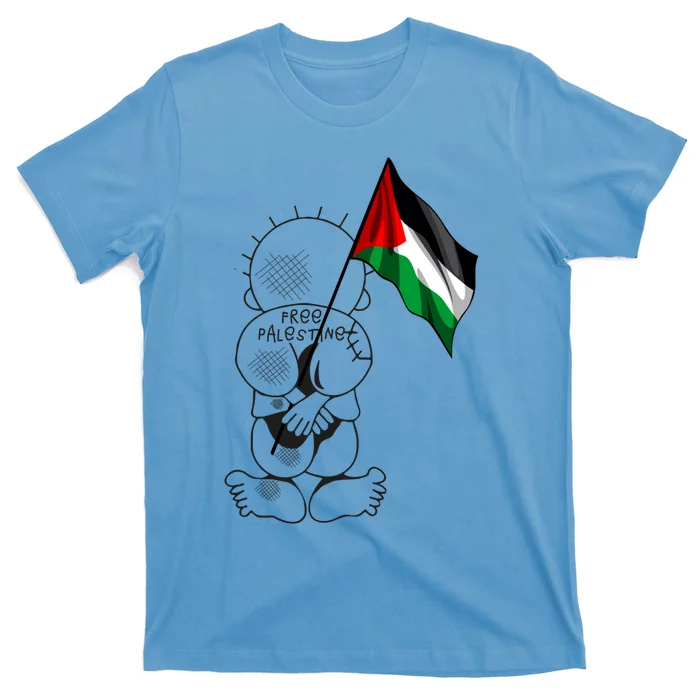 Palestine Hanzala Holding Palestinian Flag Free Palestine Gift T-Shirt