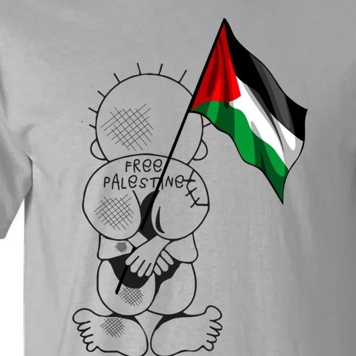 Palestine Hanzala Holding Palestinian Flag Free Palestine Gift Tall T-Shirt