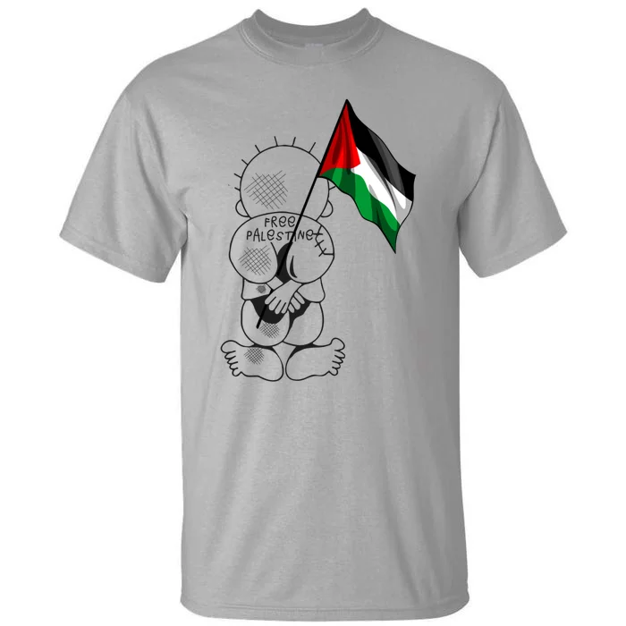 Palestine Hanzala Holding Palestinian Flag Free Palestine Gift Tall T-Shirt