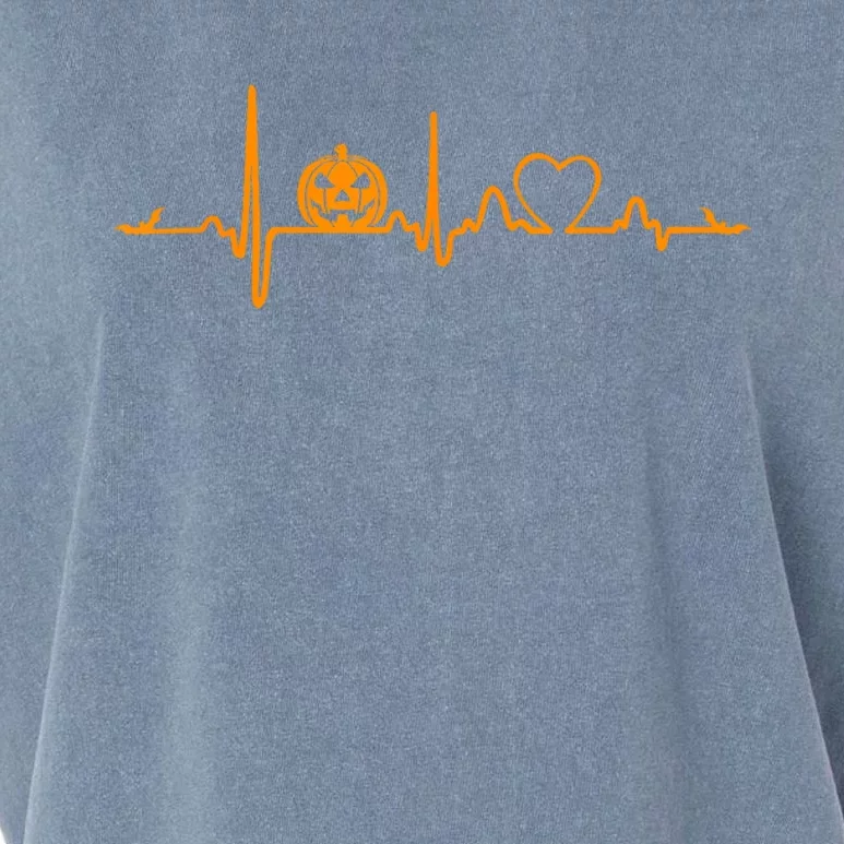 Pumpkin Heartbeat Halloween Garment-Dyed Women's Muscle Tee