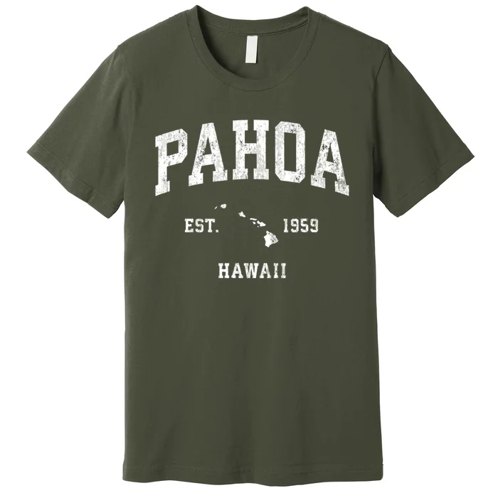 Pahoa Hawaii Hi Vintage Athletic Established Premium T-Shirt