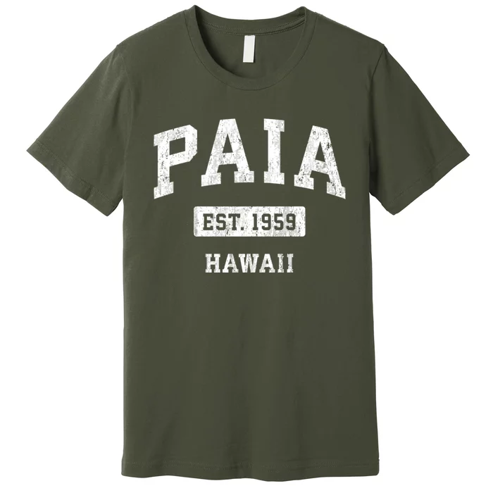 Paia Hawaii Hi Vintage Sports Established Premium T-Shirt