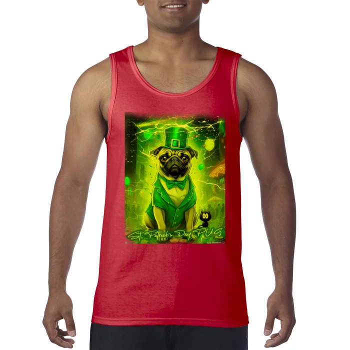 Pug Happy Holidays 138 St. Patricks Day Pug Tank Top