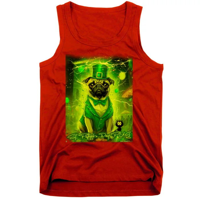 Pug Happy Holidays 138 St. Patricks Day Pug Tank Top