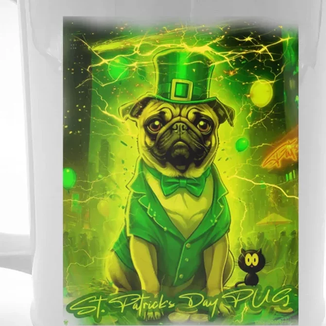 Pug Happy Holidays 138 St. Patricks Day Pug Front & Back Beer Stein