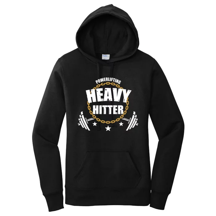 Powerlifting Heavy Hitter Vintage Gym Powerlifter Women's Pullover Hoodie