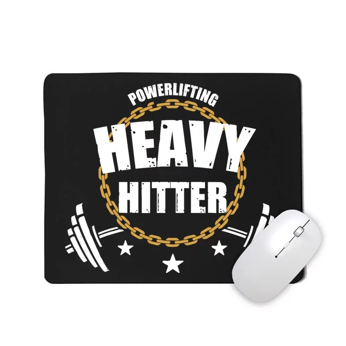 Powerlifting Heavy Hitter Vintage Gym Powerlifter Mousepad