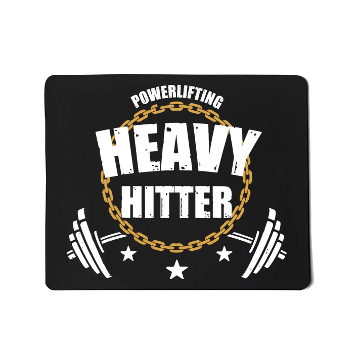 Powerlifting Heavy Hitter Vintage Gym Powerlifter Mousepad