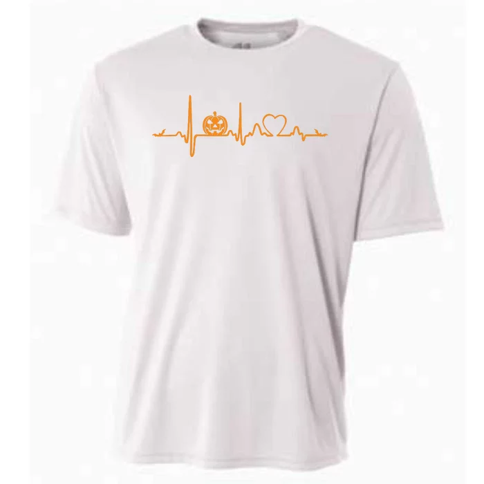 Pumpkin Heartbeat Halloween Cooling Performance Crew T-Shirt