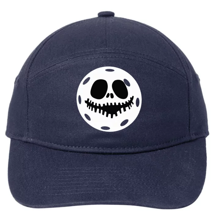 Pickleball Halloween Horror Scary Skull 7-Panel Snapback Hat