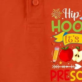 Preschool Hip Hip Hooray Its The 100Th Day Of Preschool Gift Dry Zone Grid Performance Polo