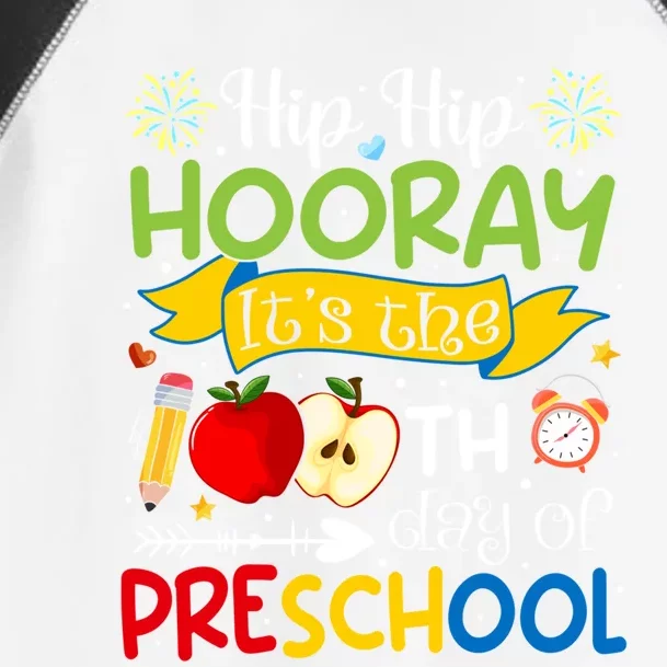 Preschool Hip Hip Hooray Its The 100Th Day Of Preschool Gift Toddler Fine Jersey T-Shirt