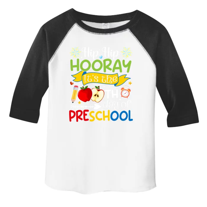 Preschool Hip Hip Hooray Its The 100Th Day Of Preschool Gift Toddler Fine Jersey T-Shirt