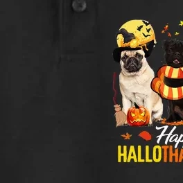 Pug Happy Hallothanksmas Festive Holiday Dog Costume Dry Zone Grid Performance Polo