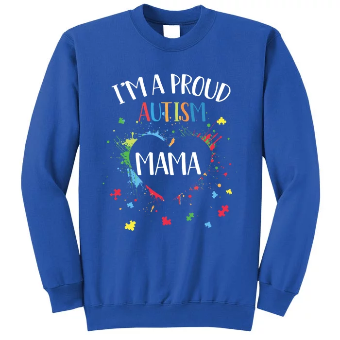 Puzzle Heart I'm A Proud Autism Mama Autism Awareness Great Gift Sweatshirt