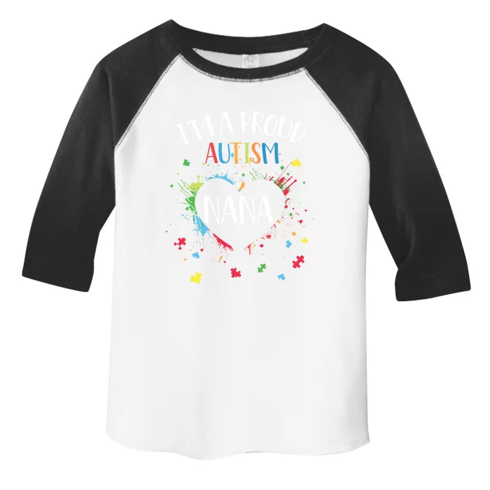 Puzzle Heart I'm A Proud Autism Nana Autism Awareness Cool Gift Toddler Fine Jersey T-Shirt