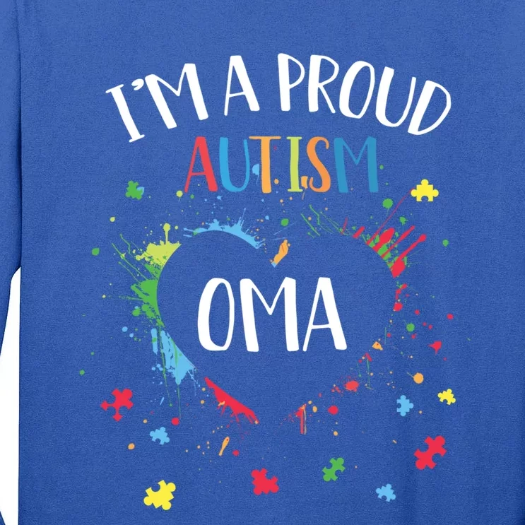 Puzzle Heart I'm A Proud Autism Oma Autism Awareness Gift Tall Long Sleeve T-Shirt