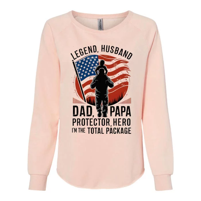 Protector. Hero. IM The Total Package Womens California Wash Sweatshirt