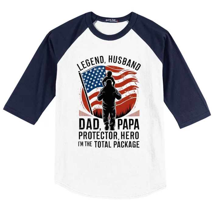 Protector. Hero. IM The Total Package Baseball Sleeve Shirt