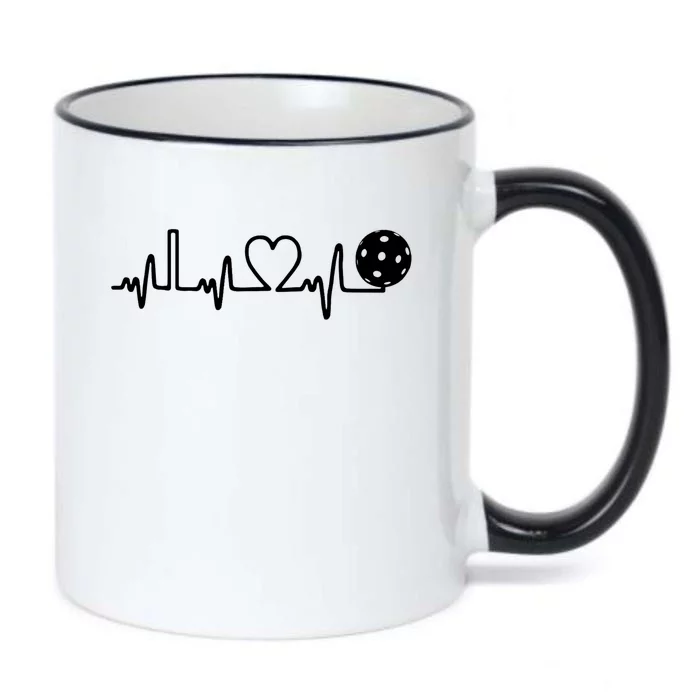 Pickleball Heartbeat! I Love Pickleball TShirt Black Color Changing Mug