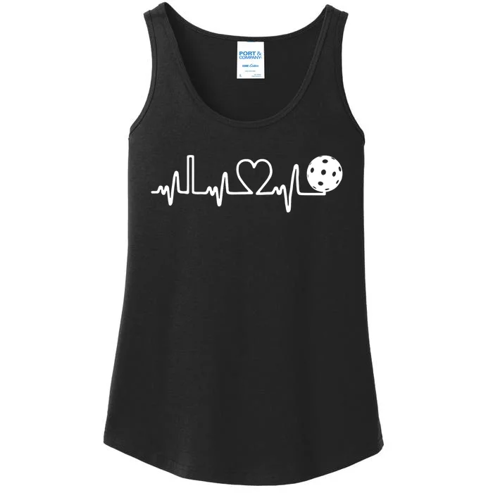 Pickleball Heartbeat! I Love Pickleball TShirt Ladies Essential Tank