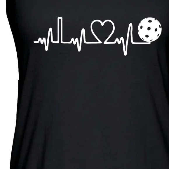 Pickleball Heartbeat! I Love Pickleball TShirt Ladies Essential Flowy Tank