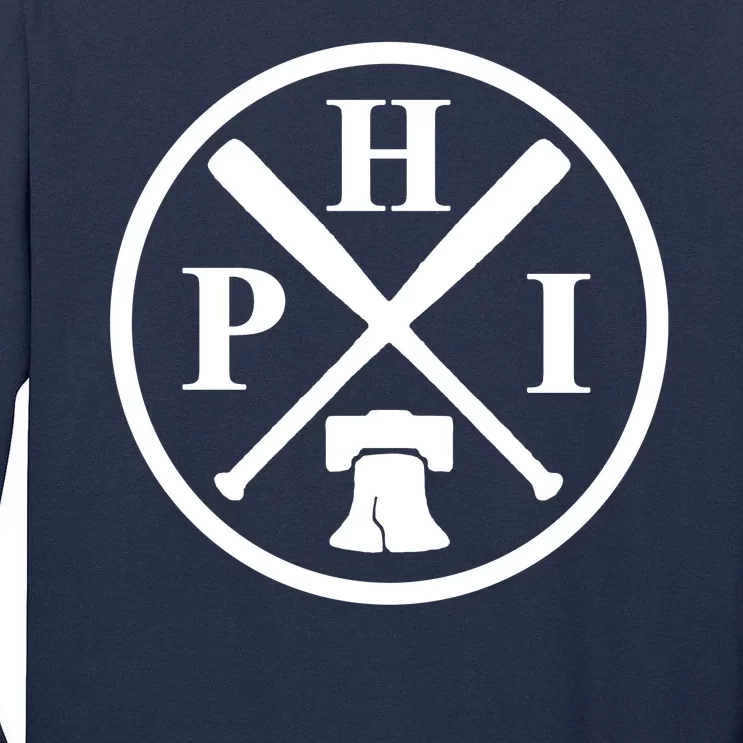 Philadelphia Baseball Emblem Retro Philly Team Tall Long Sleeve T-Shirt