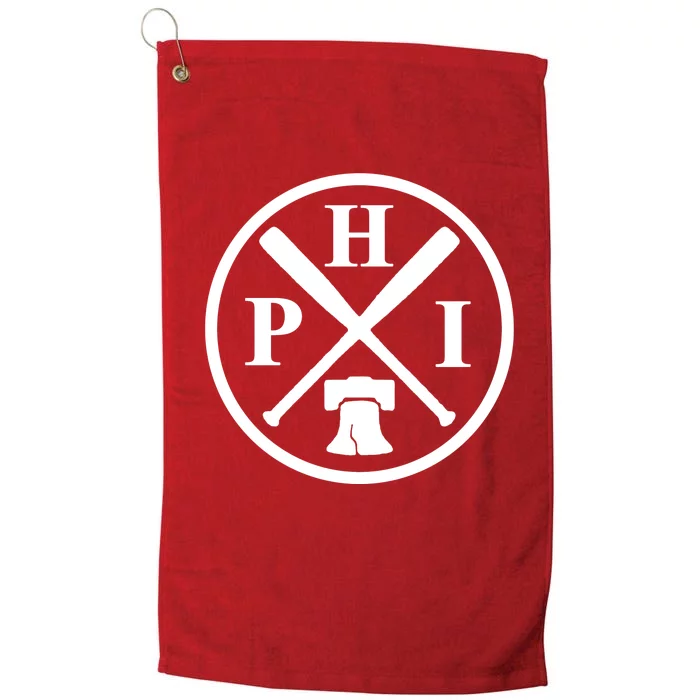 Philadelphia Baseball Emblem Retro Philly Team Platinum Collection Golf Towel