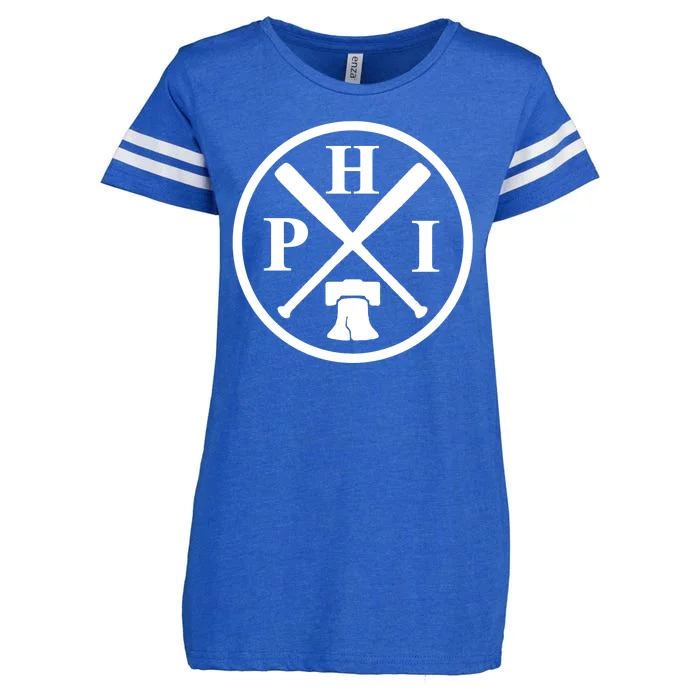 Philadelphia Baseball Emblem Retro Philly Team Enza Ladies Jersey Football T-Shirt