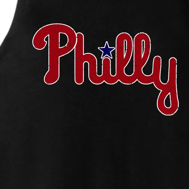 Philadelphia Philly PA Retro Ladies Tri-Blend Wicking Tank