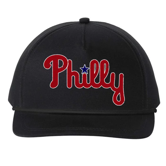 Philadelphia Philly PA Retro Snapback Five-Panel Rope Hat