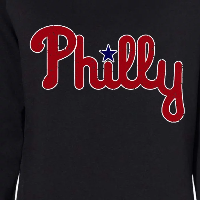 Philadelphia Philly PA Retro Womens California Wash Sweatshirt