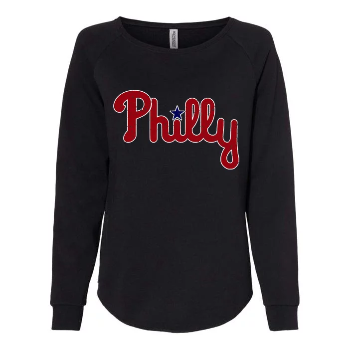 Philadelphia Philly PA Retro Womens California Wash Sweatshirt