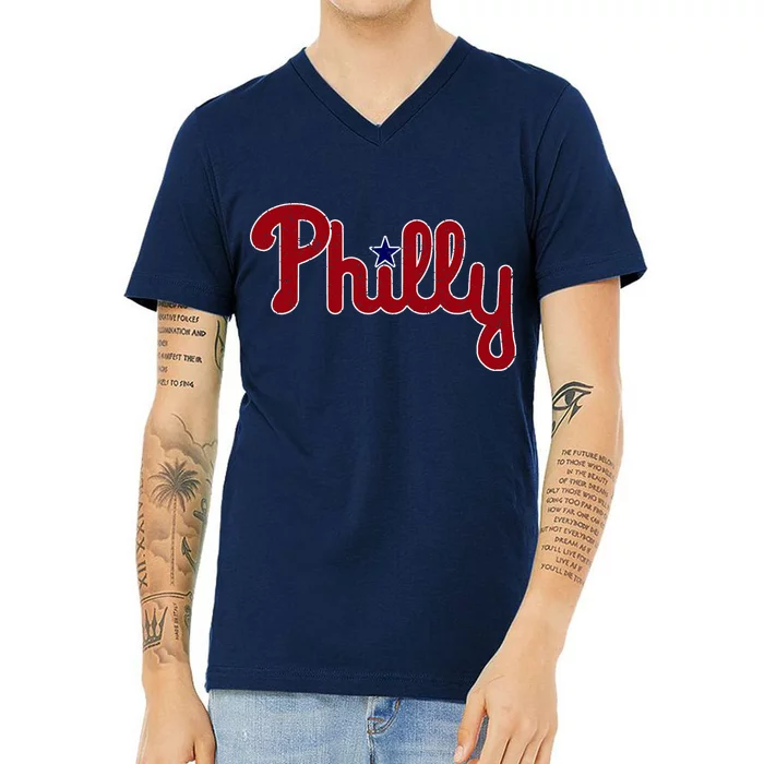 Philadelphia Philly PA Retro V-Neck T-Shirt