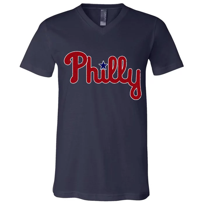 Philadelphia Philly PA Retro V-Neck T-Shirt